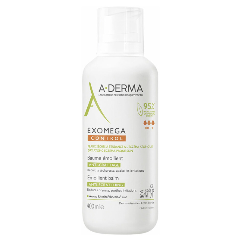 A-Derma Exomega Control Emollient Balm balzám pro citlivou a suchou pleť 400 ml