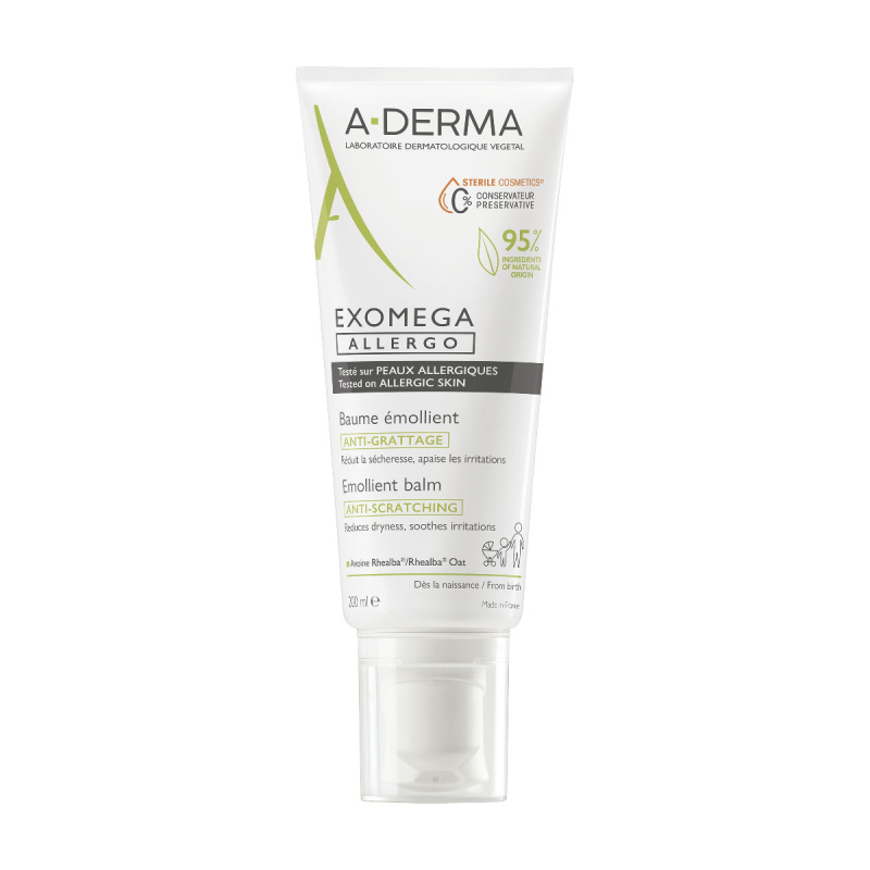 A-Derma Exomega Control Allergo hydratační krém pro posílení ochranné bariéry citlivé a atopické pokožky 200 ml