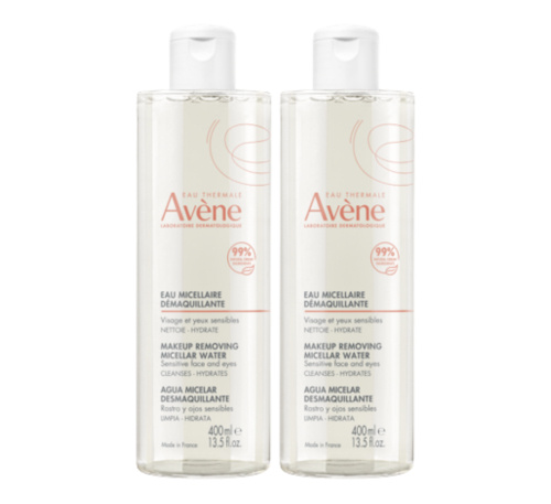 Avène Sada odličovacích micelárních vod na normální a citlivou pleť (Make-up Removing Micellar Water) 2 x 400 ml
