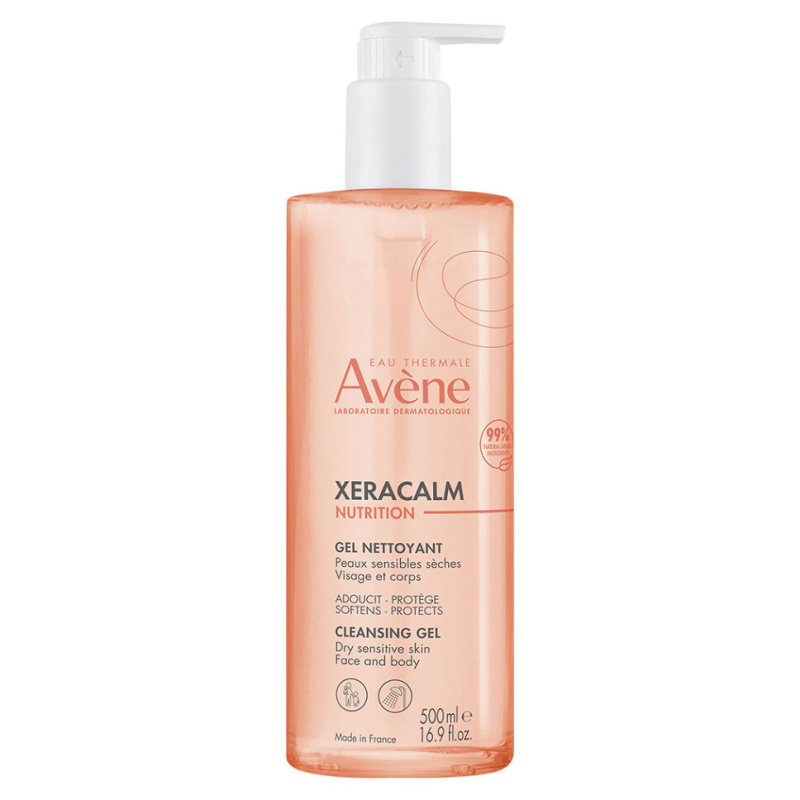Avène XeraCalm Nutrition Cleansing Gel jemný mycí gel pro suchou a citlivou pokožku 500 ml
