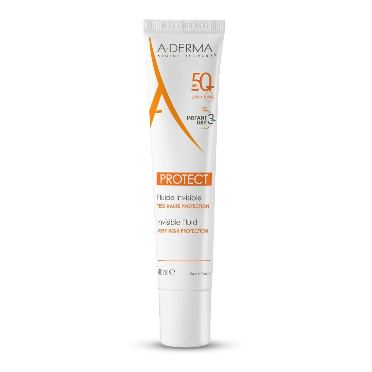 A-Derma Protect Invisible Fluid ochranný fluid SPF 50+ 40 ml