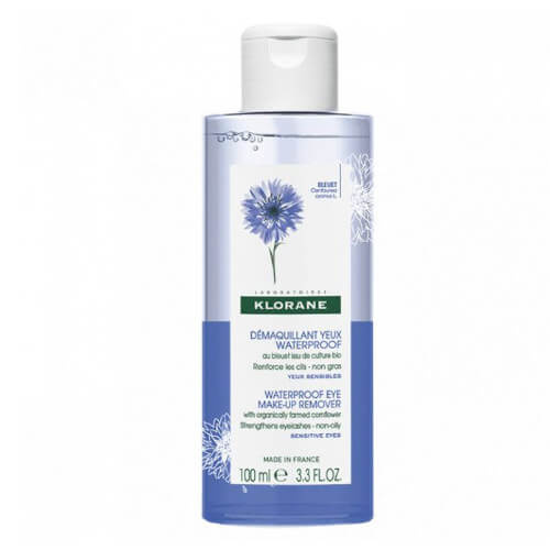 Klorane Chrpa odličovač voděodolného očního make-upu pro citlivou pleť 100 ml