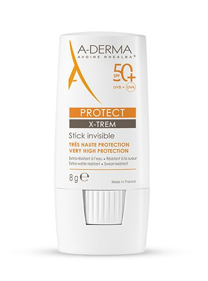 A-Derma Protect X-Trem Invisible Stick ochranná tyčinka na citlivá místa SPF 50+ 8 g