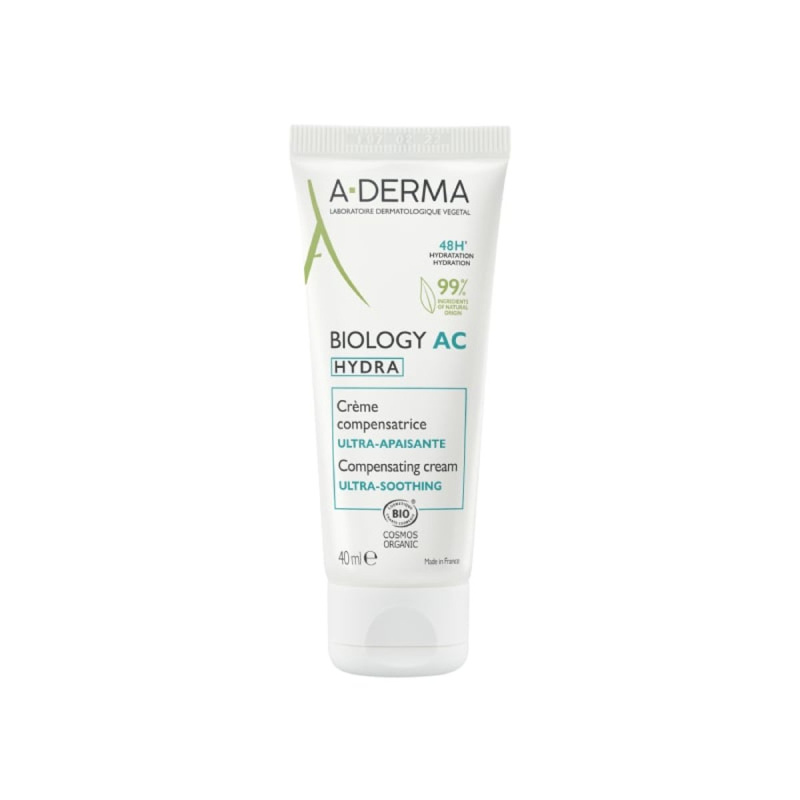 A-Derma Biology AC Hydra hydratační a zklidňující krém s 48hodinovým účinkem 40 ml