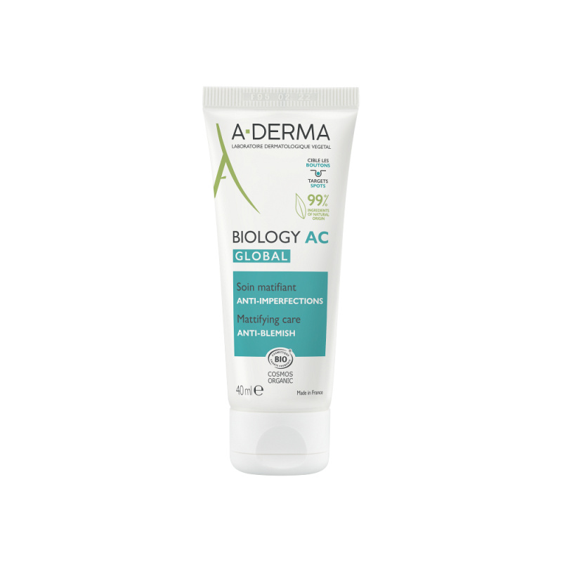A-Derma Biology AC zmatňující péče proti nedokonalostem pleti 40 ml