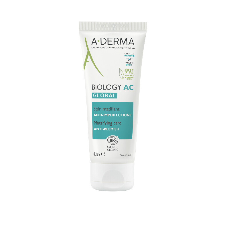 A-Derma Biology AC zmatňující péče proti nedokonalostem pleti 40 ml