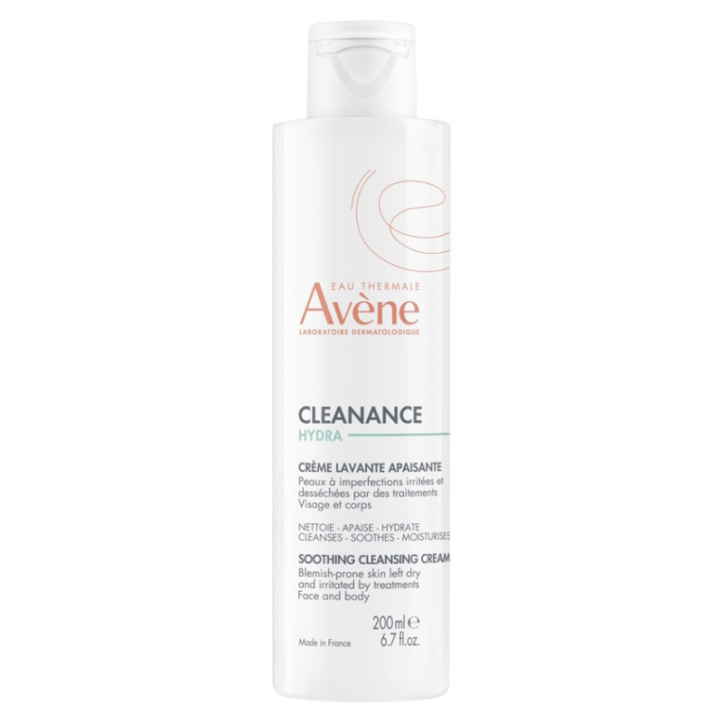 Avène Cleanance Hydra zklidňující čisticí krém pro pleť vysušenou a podrážděnou léčbou akné 200 ml