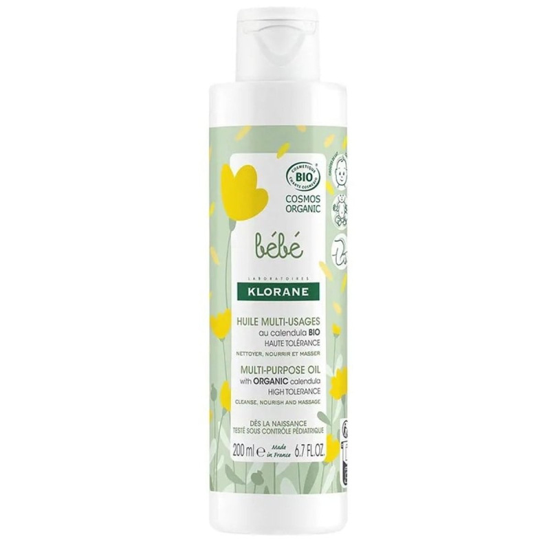 Klorane Bébé Multi-Purpose Oil vyživující tělový olej pro dětskou pokožku 200 ml
