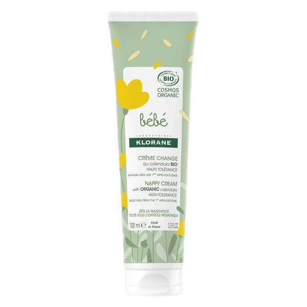 Klorane Bébé Calendula zklidňující dětský krém na přebalování s BIO měsíčkem 100 ml