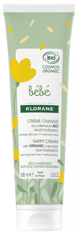 Klorane Bébé Calendula zklidňující dětský krém na přebalování s BIO měsíčkem 100 ml