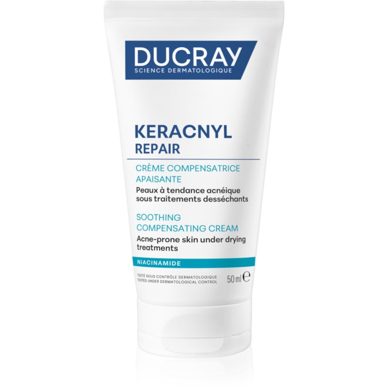 Ducray Keracnyl Repair Soothing Compensating Cream zklidňující a hydratační krém pro citlivou pleť se sklonem k akné 50 ml