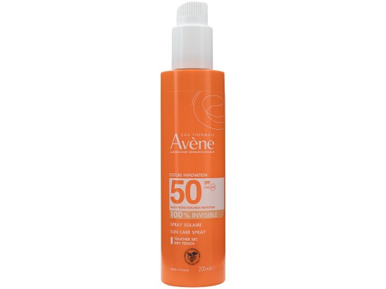 Avène Sun Care Spray 100% Invisible ochranný sprej na opalování SPF 50 200 ml