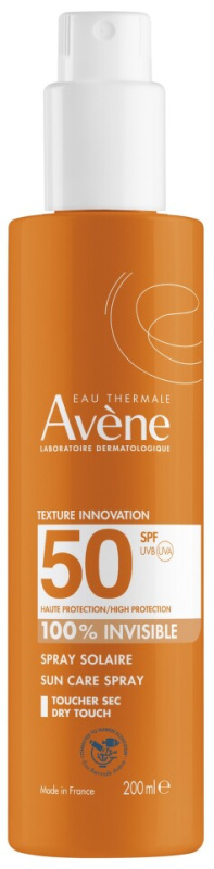 Avène Sun Care Spray 100% Invisible ochranný sprej na opalování SPF 50 200 ml