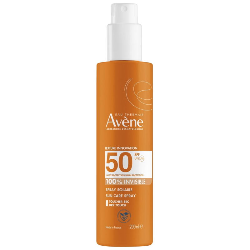 Avène Sun Care Spray 100% Invisible ochranný sprej na opalování SPF 50 200 ml