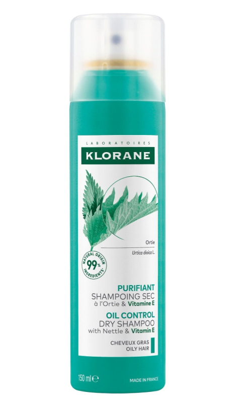 KLORANE Suchý šampon s kopřivou&vit.E 150ml