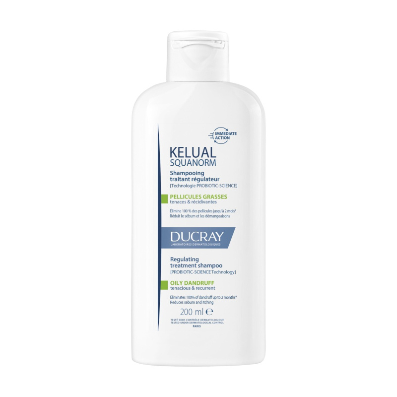 Ducray Kelual Squanorm Regulating Treatment Shampoo Oily Dandruff šampon proti mastným lupům 200 ml