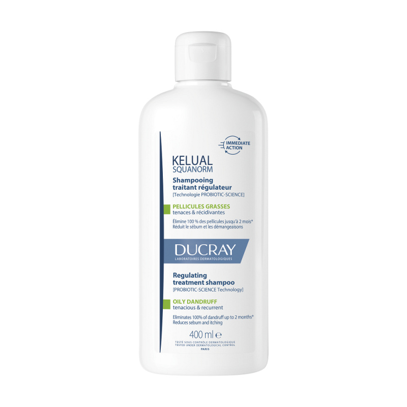 Ducray Kelual Squanorm Regulating Treatment Shampoo Oily Dandruff šampon proti mastným lupům 400 ml