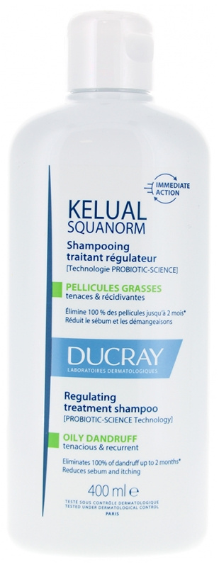 Ducray Kelual Squanorm Regulating Treatment Shampoo Oily Dandruff šampon proti mastným lupům 400 ml