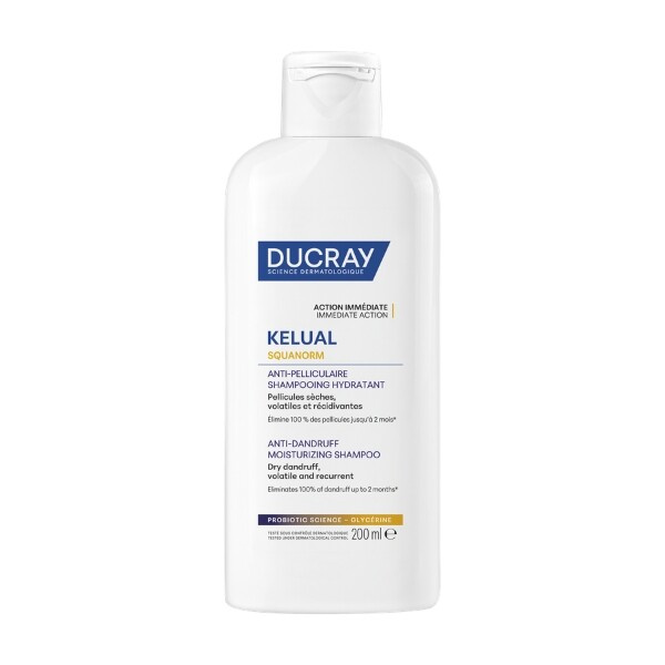 Ducray Kelual Squanorm Moisturizing Treatment Shampoo Dry Dandruff šampon proti suchým lupům 200 ml