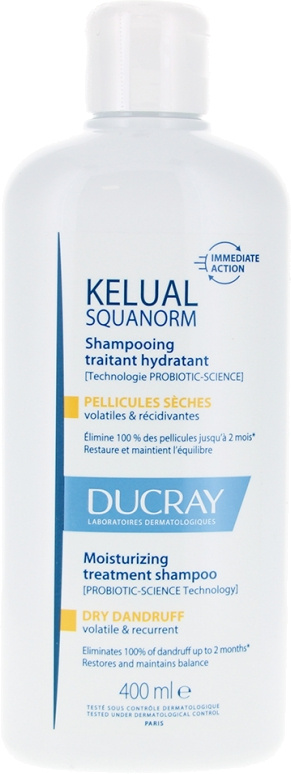 Ducray Kelual Squanorm Moisturizing Treatment Shampoo Dry Dandruff šampon proti suchým lupům 400 ml