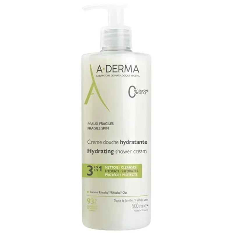 A-Derma Hydra-Protective extra jemný sprchový gel pro celou rodinu 500 ml