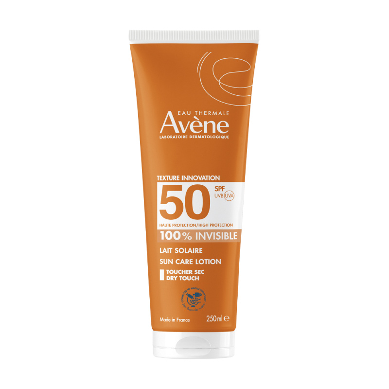 Avène Sun Care Lotion 100% Invisible voděodolné mléko na opalování SPF 50 250 ml
