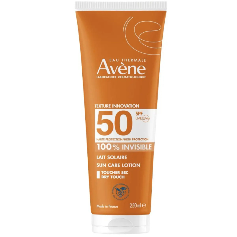 Avène Sun Care Lotion 100% Invisible voděodolné mléko na opalování SPF 50 250 ml