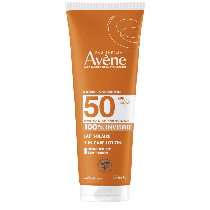 Avène Sun Care Lotion 100% Invisible voděodolné mléko na opalování SPF 50 250 ml