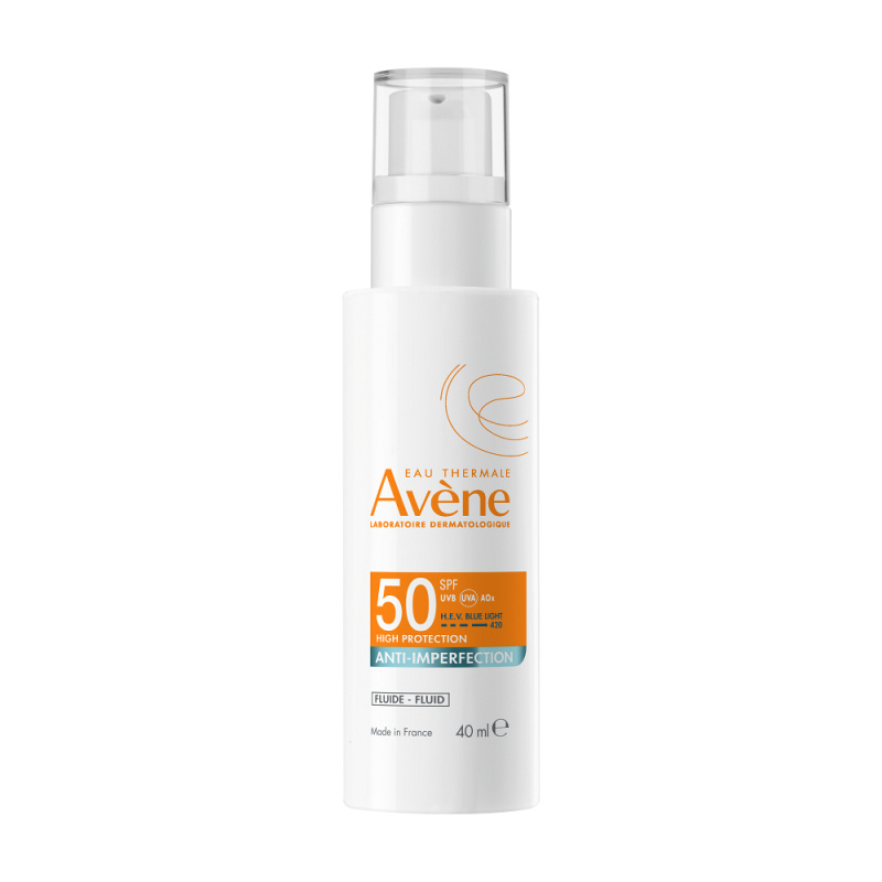Avène Sun Anti-Imperfection Fluid ochranný fluid pro mastnou a smíšenou pleť SPF 50 40 ml