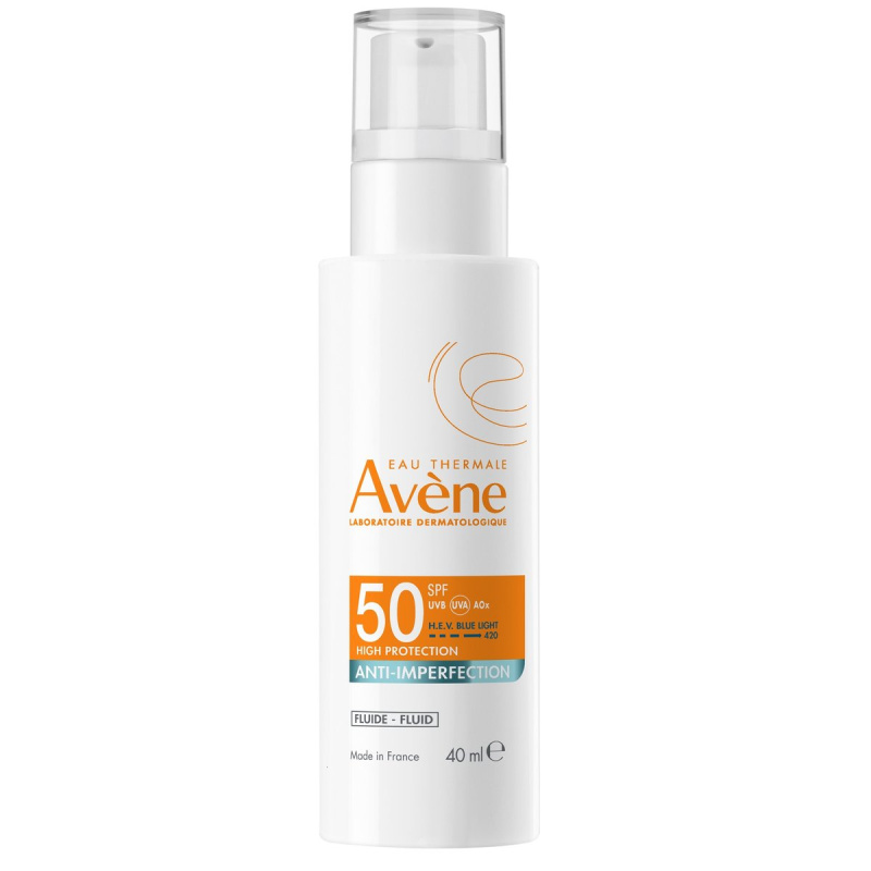 Avène Sun Anti-Imperfection Fluid ochranný fluid pro mastnou a smíšenou pleť SPF 50 40 ml
