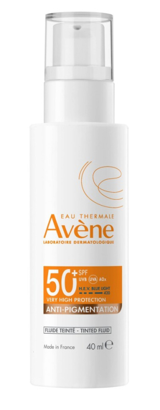 Avène Sun Anti-Pigmintation Tinted Fluid ochranný tónovaný fluid na obličej proti pigmentovým skvrnám SPF 50+ 40 ml