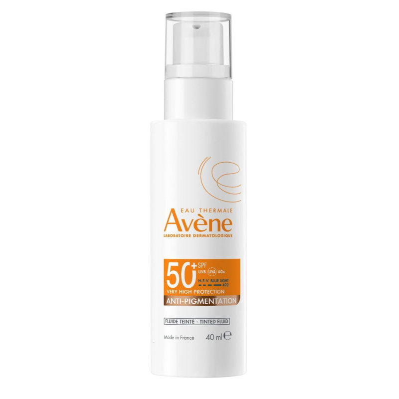 Avène Sun Anti-Pigmintation Tinted Fluid ochranný tónovaný fluid na obličej proti pigmentovým skvrnám SPF 50+ 40 ml