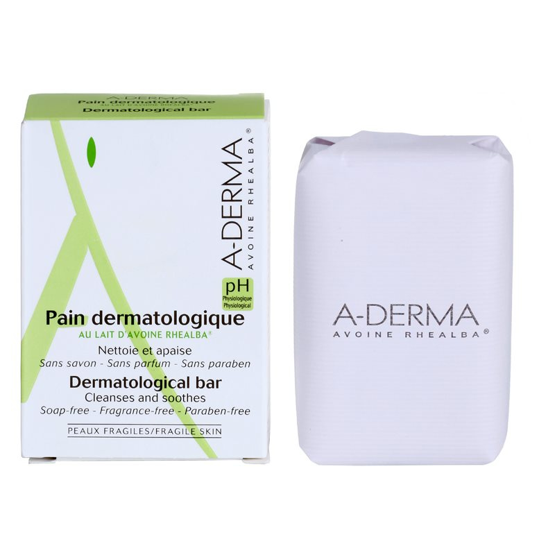 A-Derma Essentials Dermatological Bar dermatologická mycí kostka pro citlivou a podrážděnou pokožku 100 g