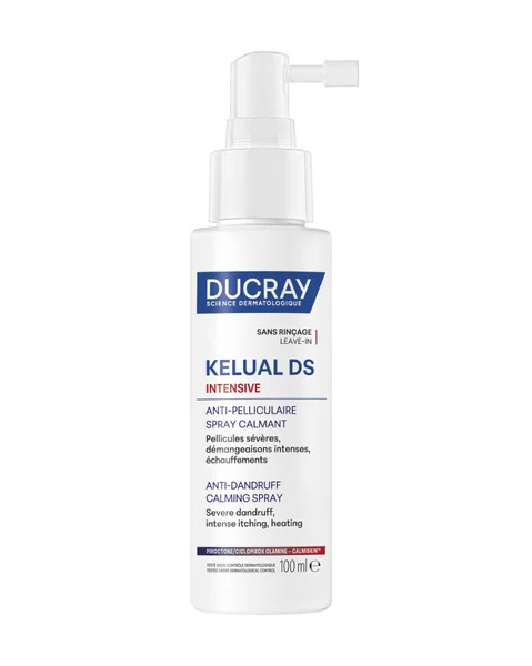 Ducray Kelual DS Intensive Anti-dandruff Calming Spray 100 ml sprej na vlasy proti lupům 100 ml