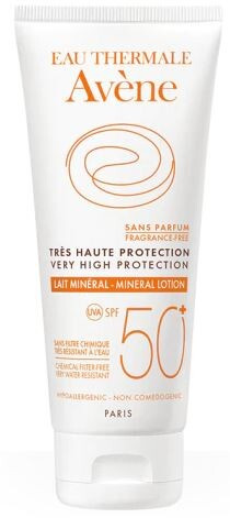 Avène Sun Mineral Lotion ochranné mléko bez chemických filtrů a parfemace SPF 50+ 100 ml