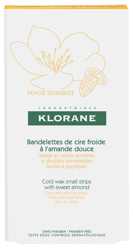 Klorane Hygiene et Soins du Corps voskové depilační pásky na obličej a citlivá místa 6 ks