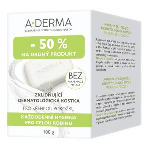 A-DERMA Zklidňující dermatologická kostka DUO 100g