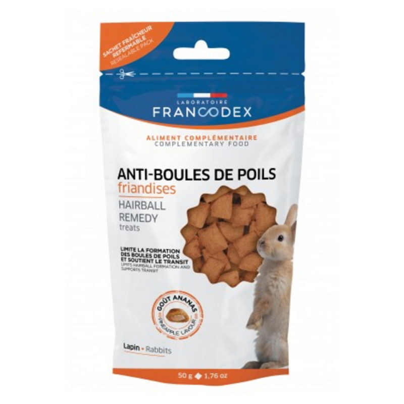 Francodex Pochoutka Hairball remedy králík  50g