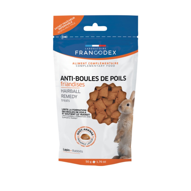 Francodex Pochoutka Hairball remedy králík  50g
