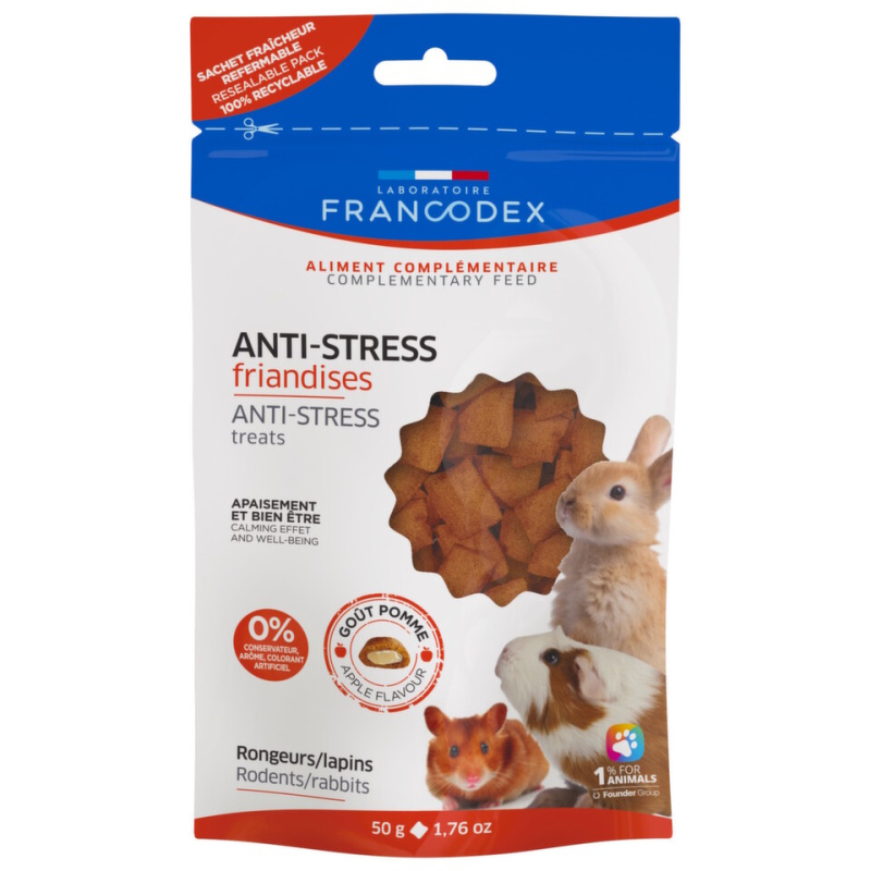 Francodex Pochoutka Anti-stress pro hlodavce  50g
