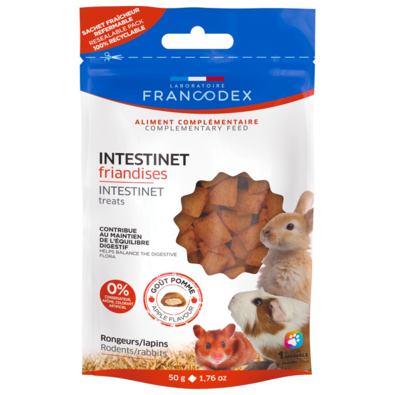 Francodex Pochoutka Intestinet pro hlod. a králíky  50g