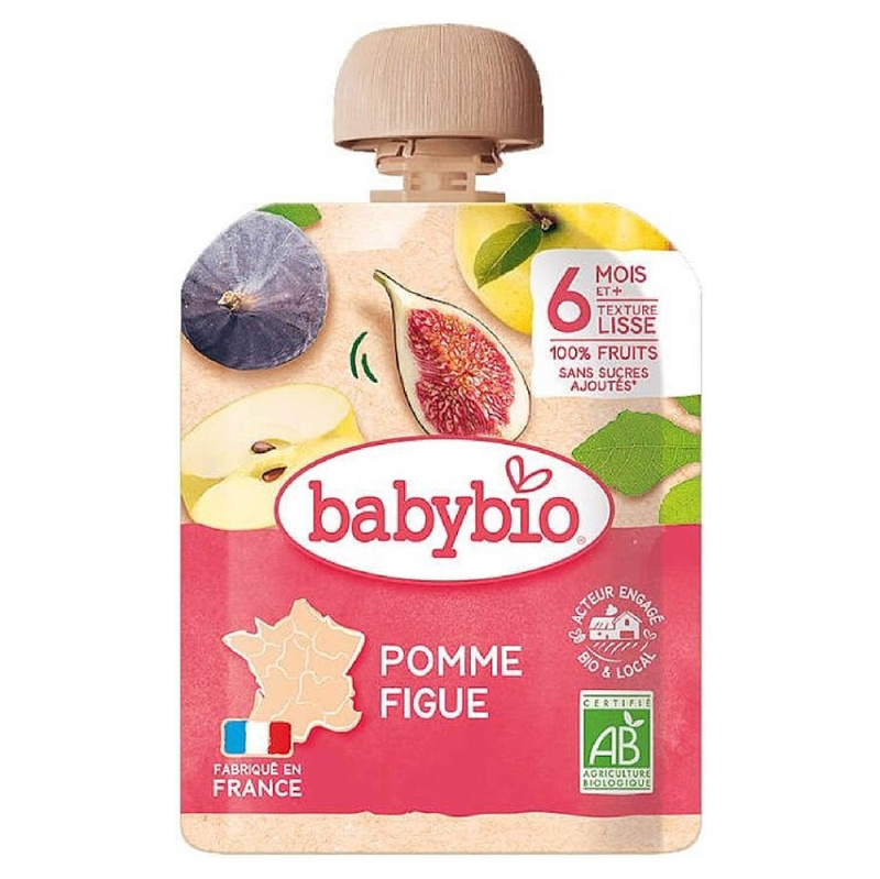 BABYBIO Kapsička jablko fík 6m+ 90 g