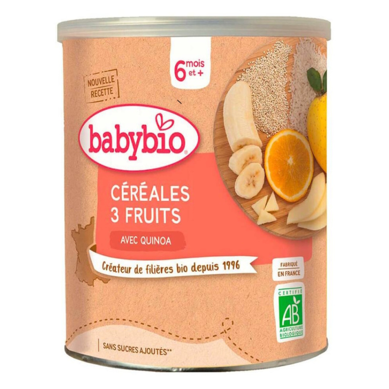 Babybio BIO Nemléčná ovocná kaše s quinoou a třemi druhy ovoce