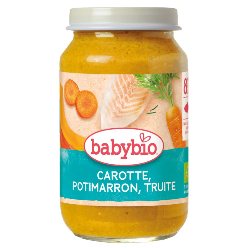 Babybio BIO Mrkev a dýně se pstruhem