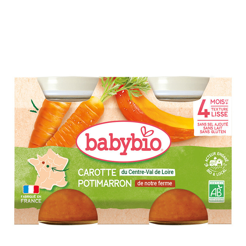 Babybio Mrkev a dýně 2x130 g