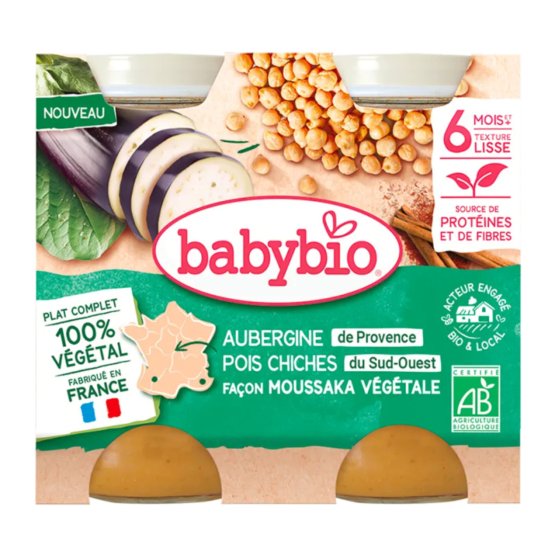 Babybio BIO zeleninová musaka s lilkem a cizrnou 400 g