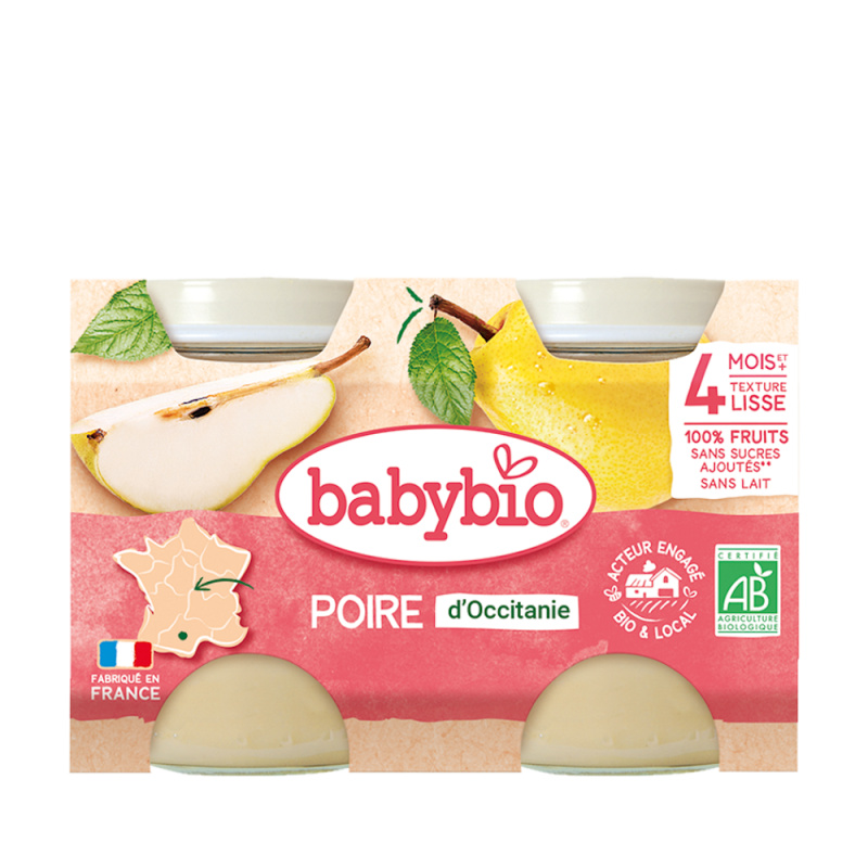 BABYBIO příkrm hruška Williams 2x130 g