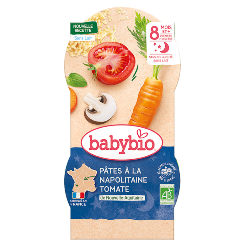 BABYBIO Neapolské těstoviny 2x200 g