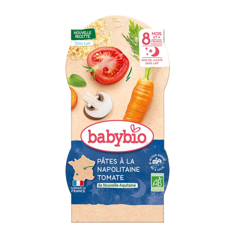 BABYBIO Neapolské těstoviny 2x200 g