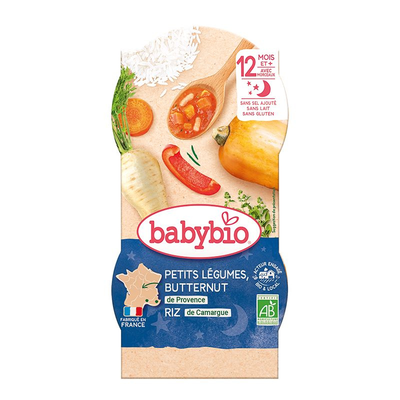 BABYBIO Jemná zeleninka s rýží 2 x 200 g